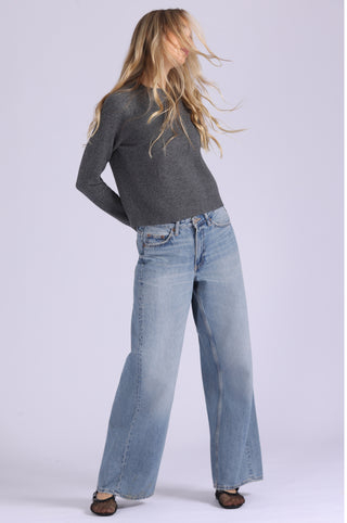 Cashmere 9gg Long Sleeve Shrunken Crew