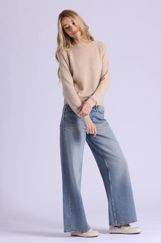 Cashmere 9gg Long Sleeve Shrunken Crew