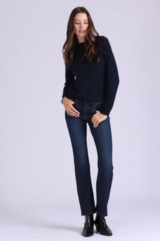 Cashmere 9gg Long Sleeve Shrunken Crew