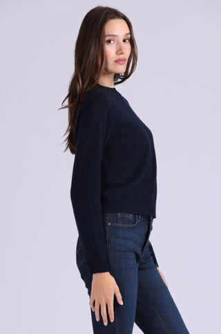 Cashmere 9gg Long Sleeve Shrunken Crew