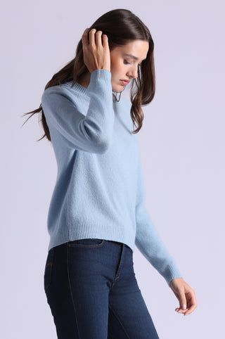 Cashmere 9gg Long Sleeve Shrunken Crew
