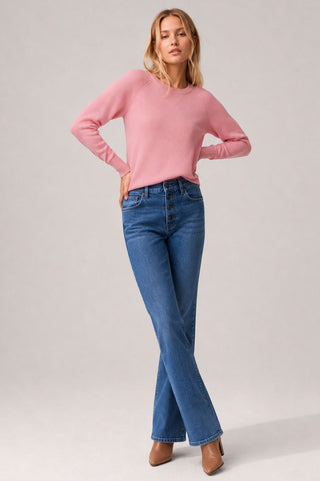 Cashmere 9gg Long Sleeve Shrunken Crew