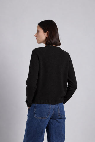 Cashmere 9gg Long Sleeve Shrunken Crew