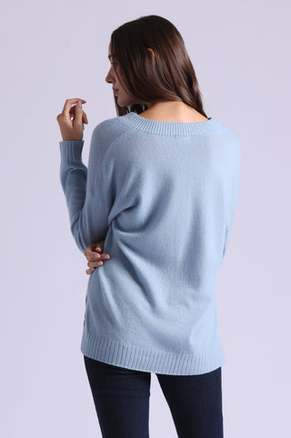Cashmere Long and Lean V Neck