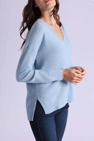 Cashmere Long and Lean V Neck