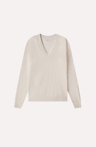 Cashmere Long and Lean V Neck