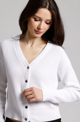 Cotton Shaker Crop Cardigan