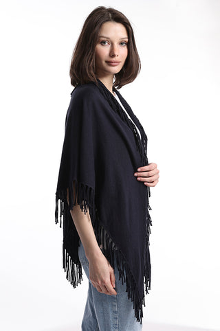 Cotton/Cashmere Fringe Shawl