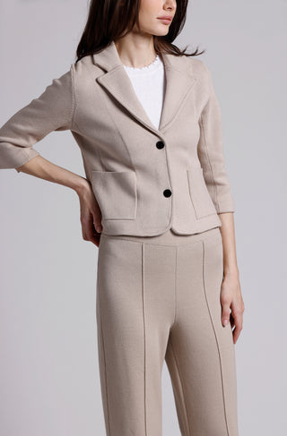 Cotton Blend Shrunken Blazer