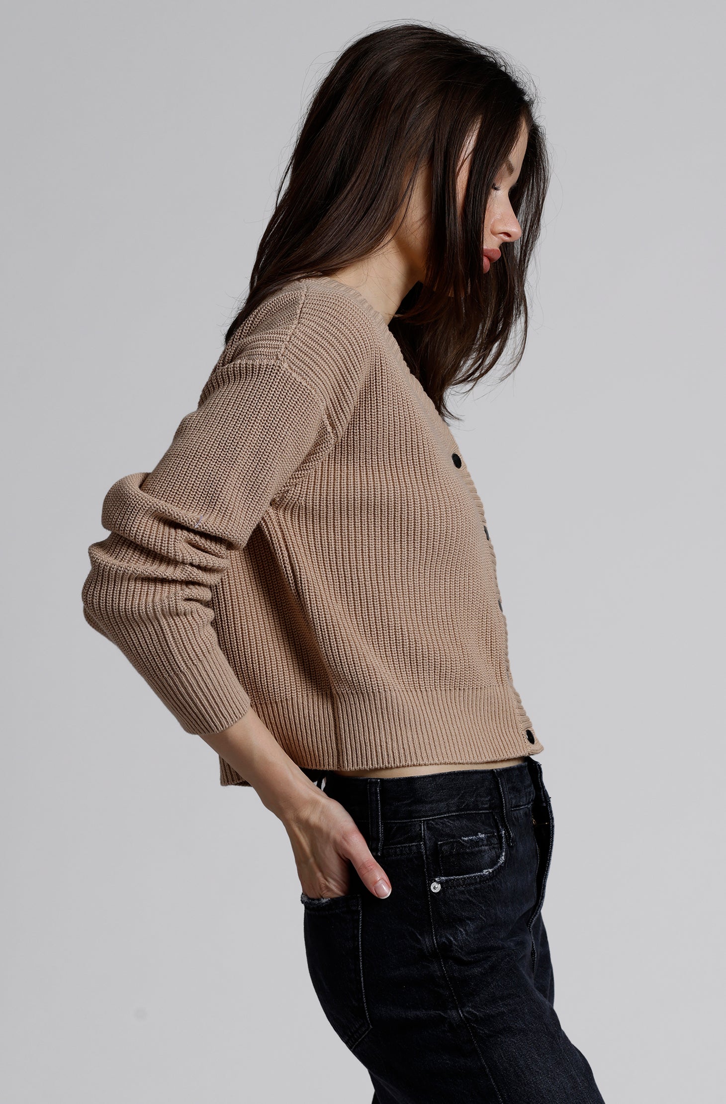 Cotton Shaker Crop Cardigan – Minnie Rose