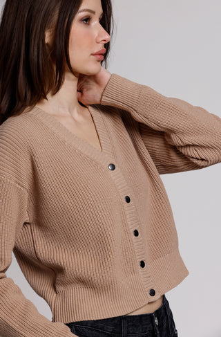 Cotton Shaker Crop Cardigan