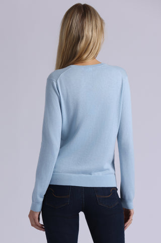 Supima Cotton V-neck Long Sleeve Tee