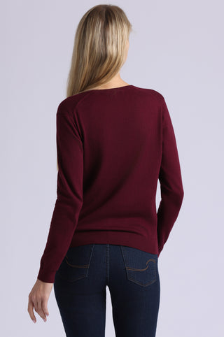 Supima Cotton V-neck Long Sleeve Tee