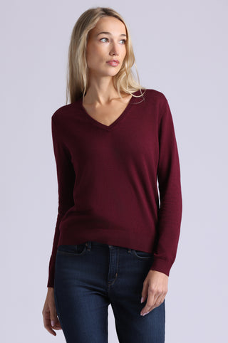 Supima Cotton V-neck Long Sleeve Tee