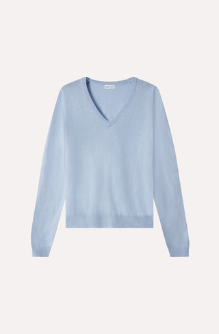 Supima Cotton V-neck Long Sleeve Tee