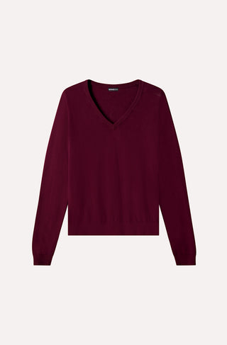 Supima Cotton V Neck Long Sleeve Tee