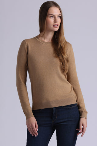 Supima Cotton Cashmere Long Sleeve Crew