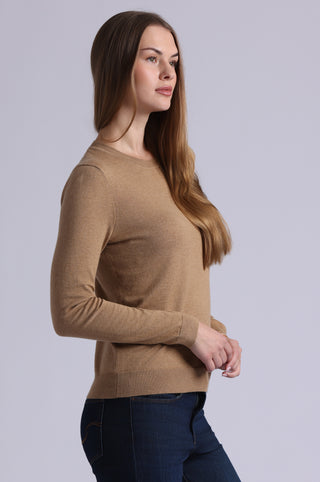 Supima Cotton Cashmere Long Sleeve Crew
