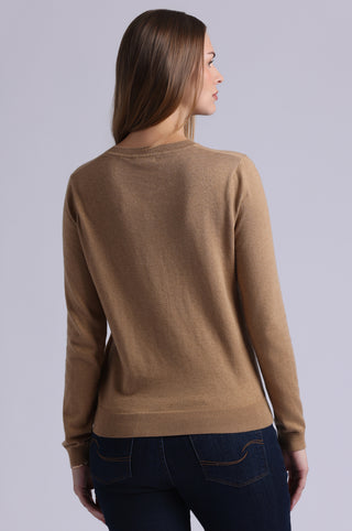 Supima Cotton Cashmere Long Sleeve Crew