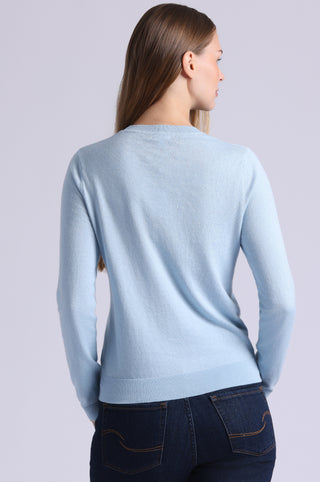 Supima Cotton Cashmere Long Sleeve Crew
