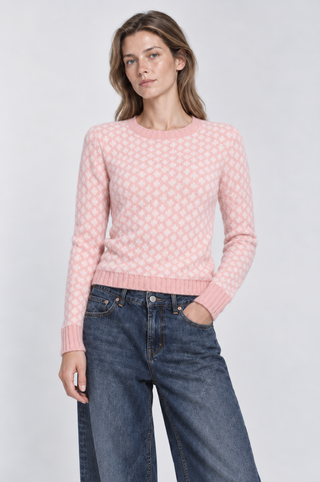 Double Knit Dot Long Sleeve Crew