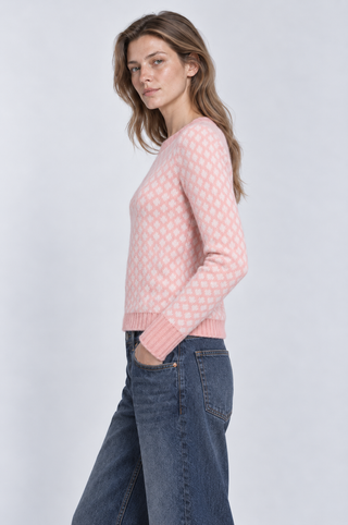 Double Knit Dot Long Sleeve Crew