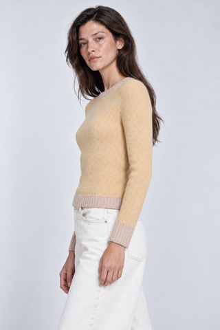 Double Knit Dot Long Sleeve Crew