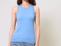 Cotton Cashmere Frayed Tank