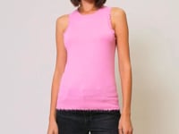 Cotton Cashmere Frayed Tank