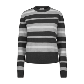 Cashmere Striped Crew Neck Pullover