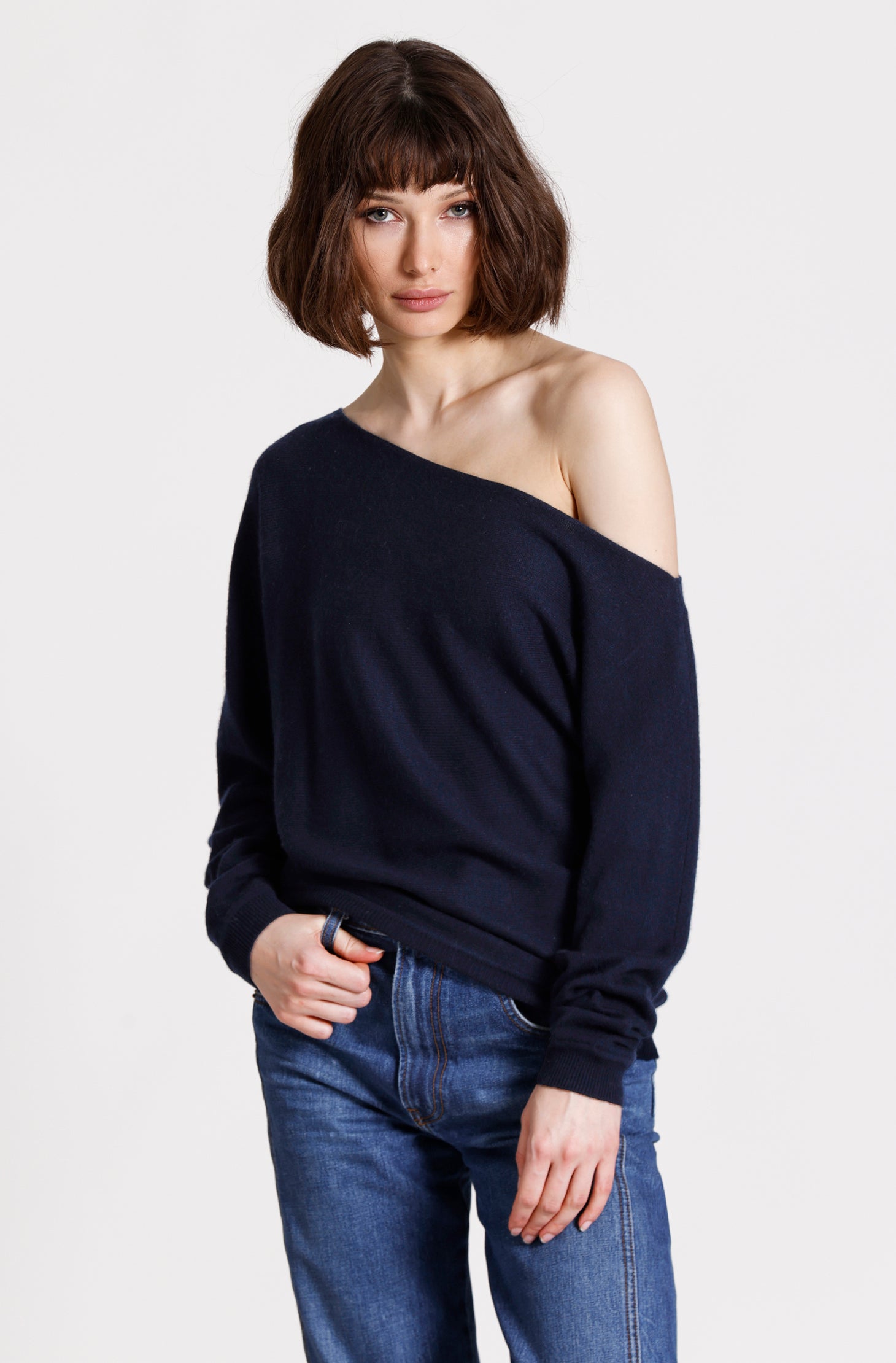 Cashmere Off The Shoulder Top