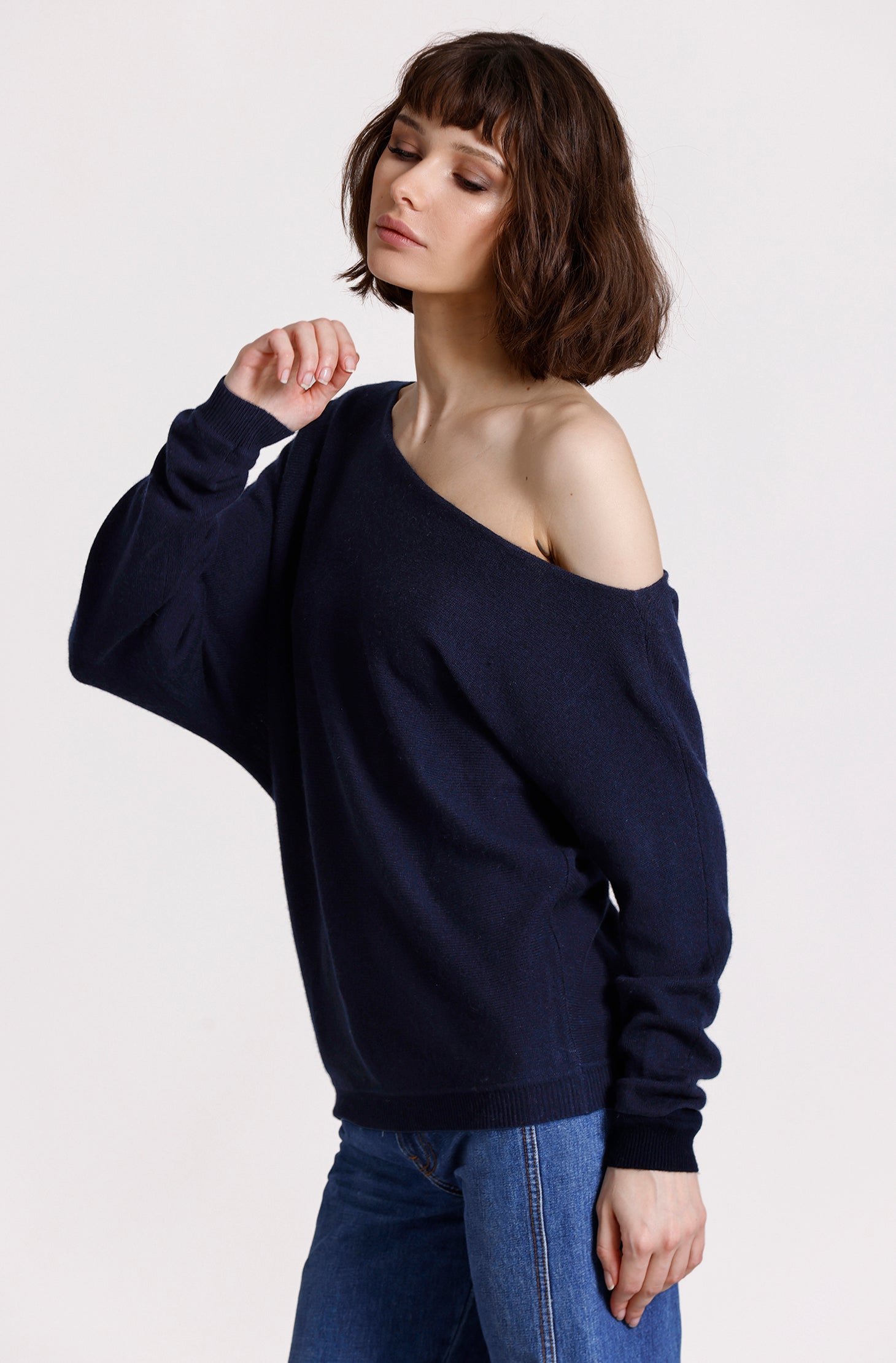 Cashmere Off The Shoulder Top