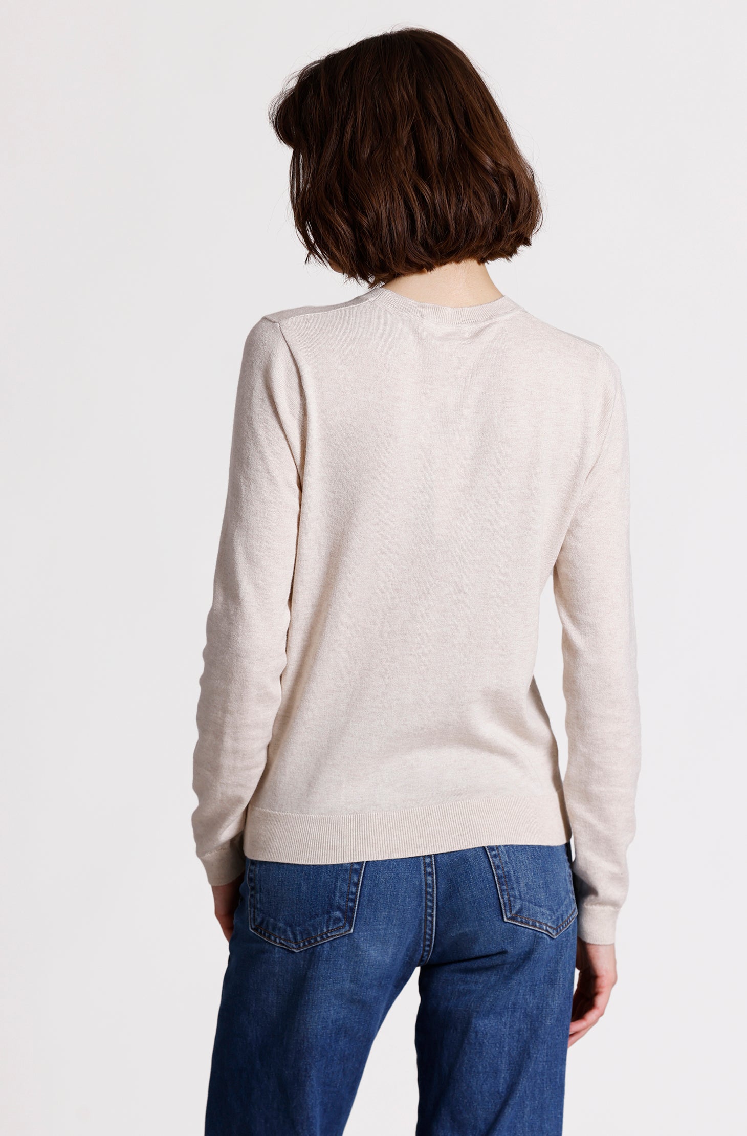 Supima Cotton Cashmere Long Sleeve Crew – Minnie Rose