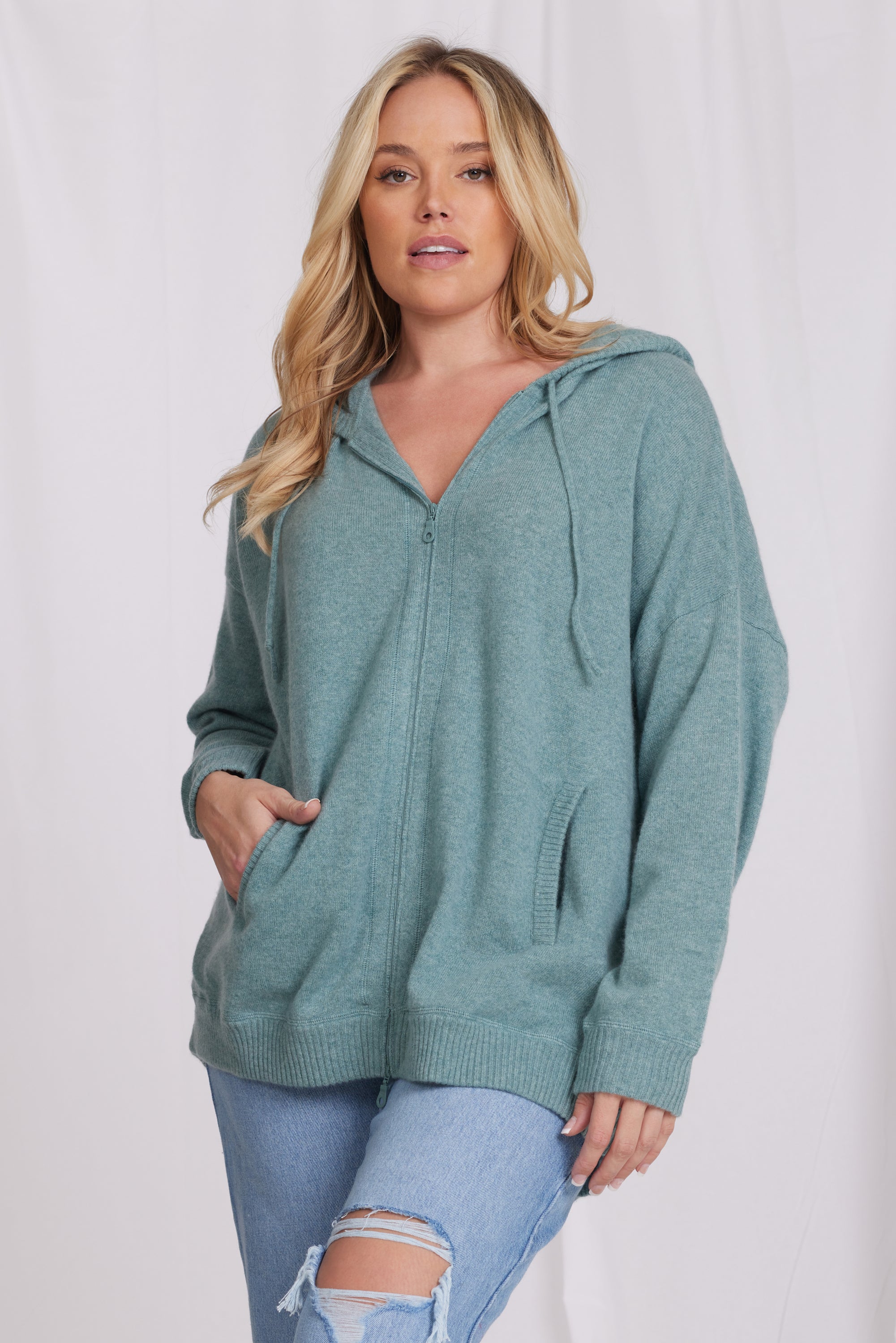 Plus size 2024 cashmere hoodie