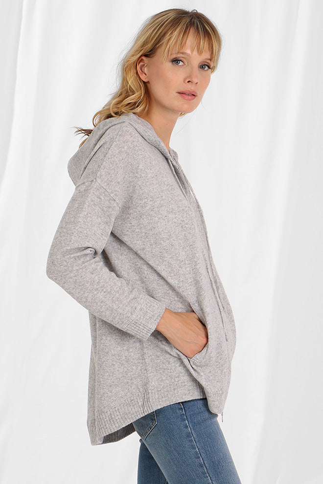 100% Cashmere Oversize Zip Hoodie – Minnie Rose