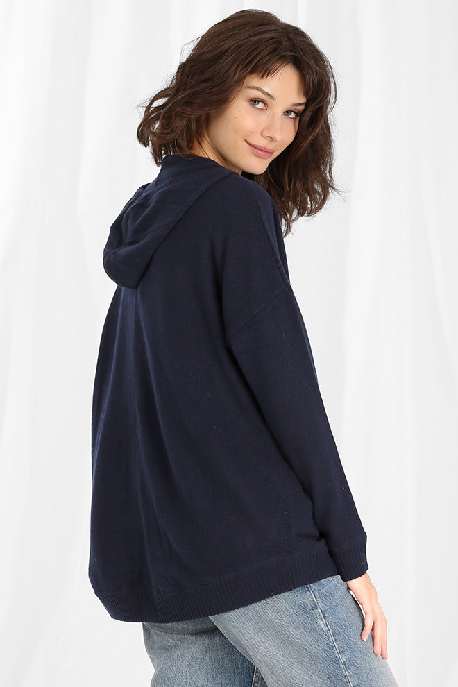 100% Cashmere Oversize Zip Hoodie – Minnie Rose