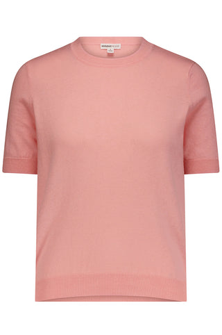 Cotton Cashmere Short Sleeve Tee -pink pearl