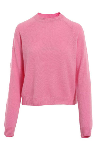 Cashmere Raglan Crew - Lollipop - Barbie Pink