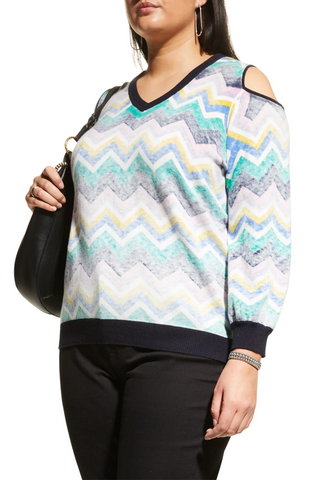 Plus size 2024 cold shoulder hoodie